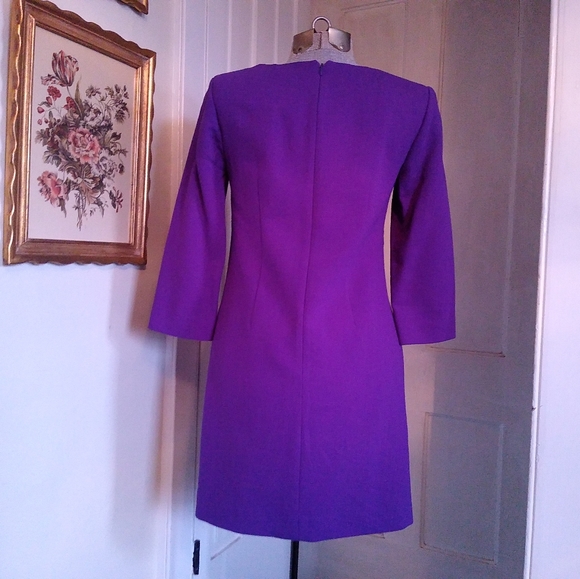 J. CREW Solid Purple Dress - Picture 4 of 6
